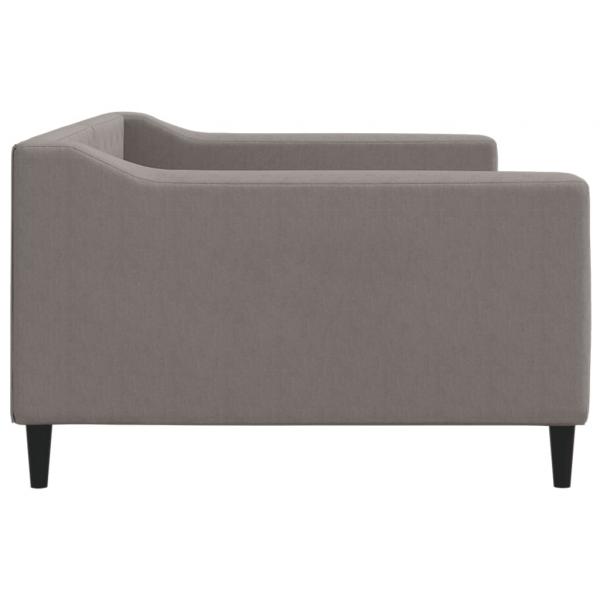 Tagesbett Taupe 100x200 cm Stoff