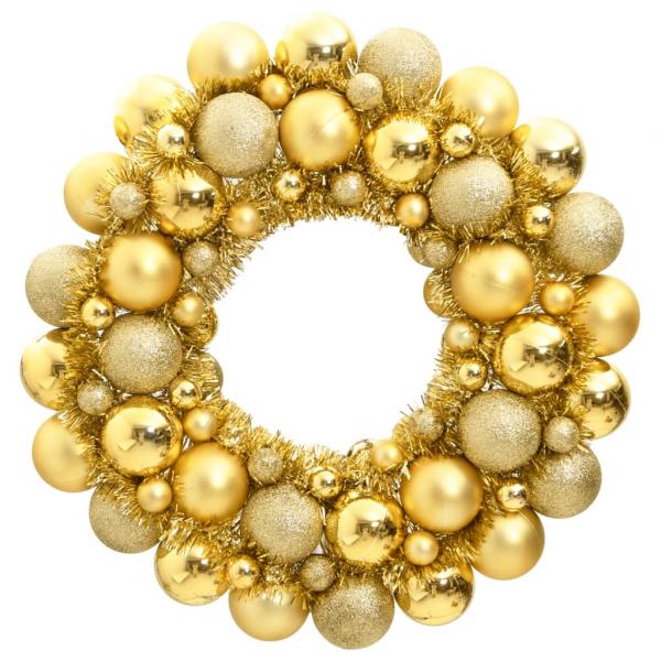 ARDEBO.de - Weihnachtskranz Golden 45 cm Polystyrol