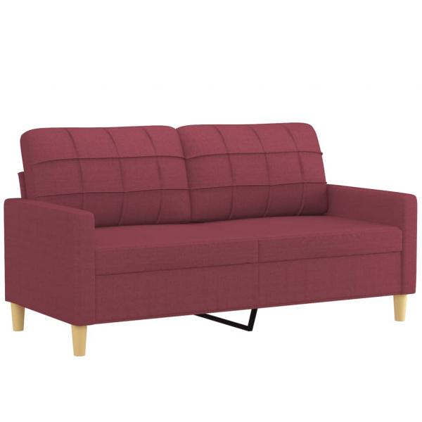 2-Sitzer-Sofa Weinrot 140 cm Stoff