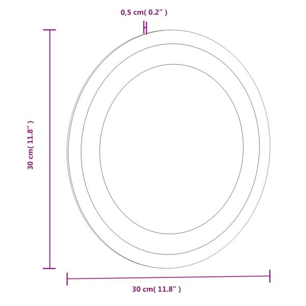 LED-Badspiegel 30 cm Rund