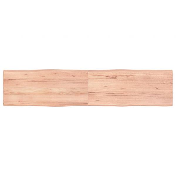 ARDEBO.de - Tischplatte 180x40x(2-4) cm Massivholz Behandelt Baumkante