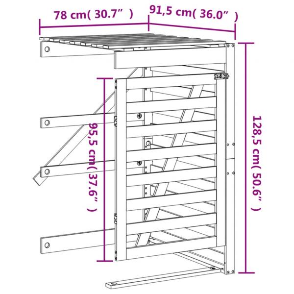 Erweiterung für Mülltonnenbox Massivholz Douglasie