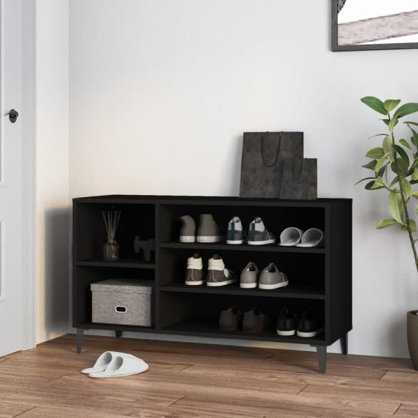 ARDEBO.de - Schuhregal Schwarz 102x36x60 cm Holzwerkstoff