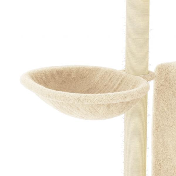 Kratzbaum mit Sisal-Kratzsäulen Creme 96,5 cm