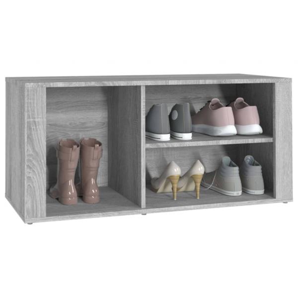 Schuhregal Grau Sonoma 100x35x45 cm Holzwerkstoff