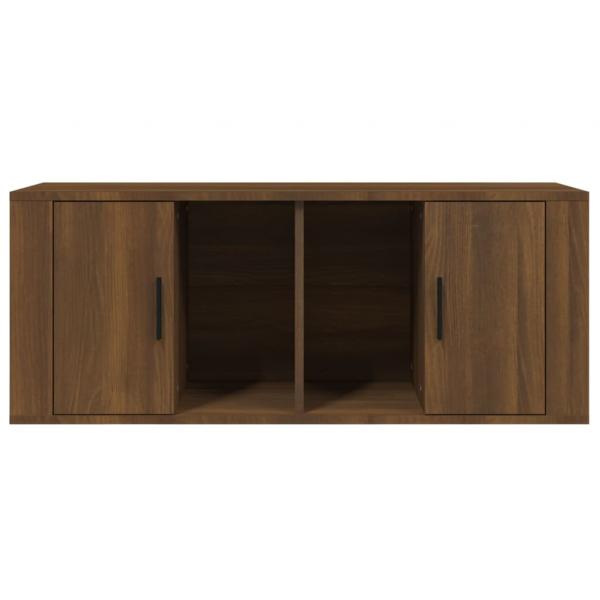 TV-Schrank Braun Eichen-Optik 100x35x40 cm Holzwerkstoff