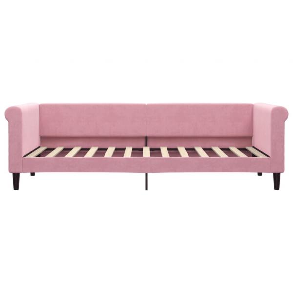 Tagesbett Ausziehbar Rosa 80x200 cm Samt