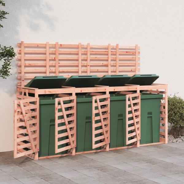 ARDEBO.de - Mülltonnenbox für 4 Tonnen Massivholz Douglasie