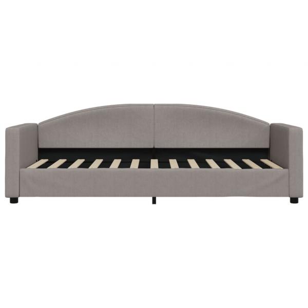 Tagesbett Ausziehbar Taupe 80x200 cm Stoff