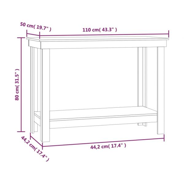 Werkbank Weiß 110x50x80 cm Massivholz Kiefer