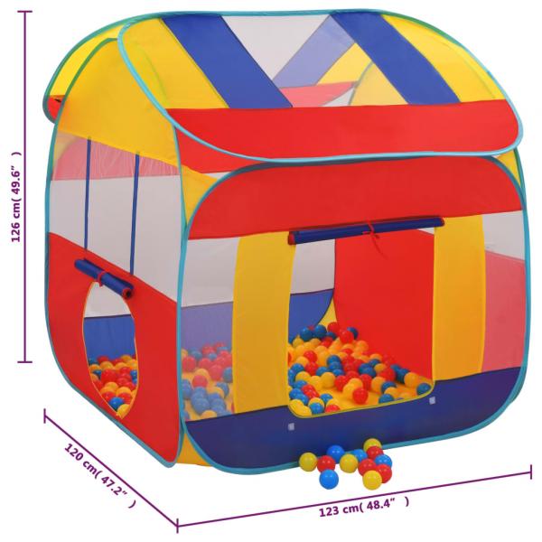 Spielzelt mit 550 Bällen 123x120x126 cm