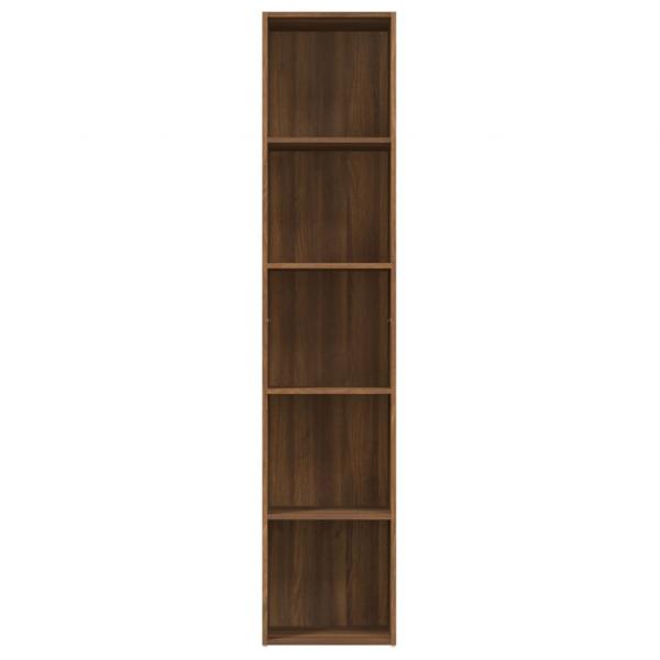 Bücherregal Braun Eichen-Optik 40x30x189 cm Holzwerkstoff