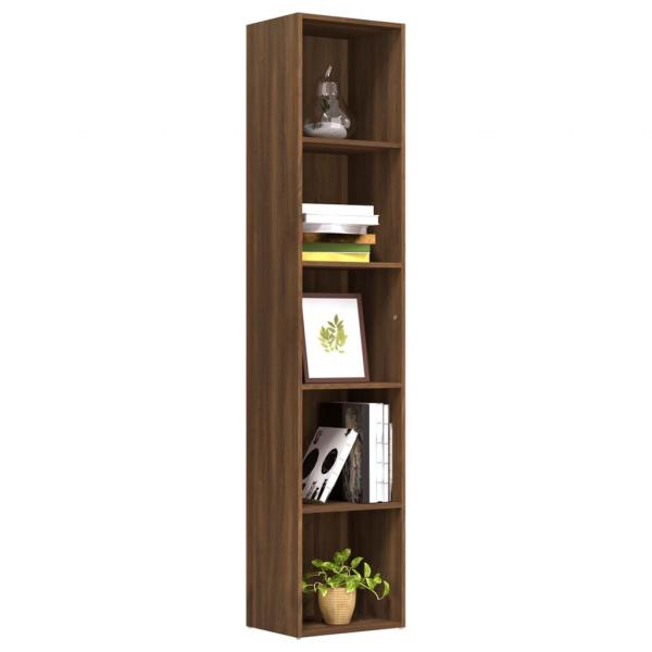 Bücherregal Braun Eichen-Optik 40x30x189 cm Holzwerkstoff