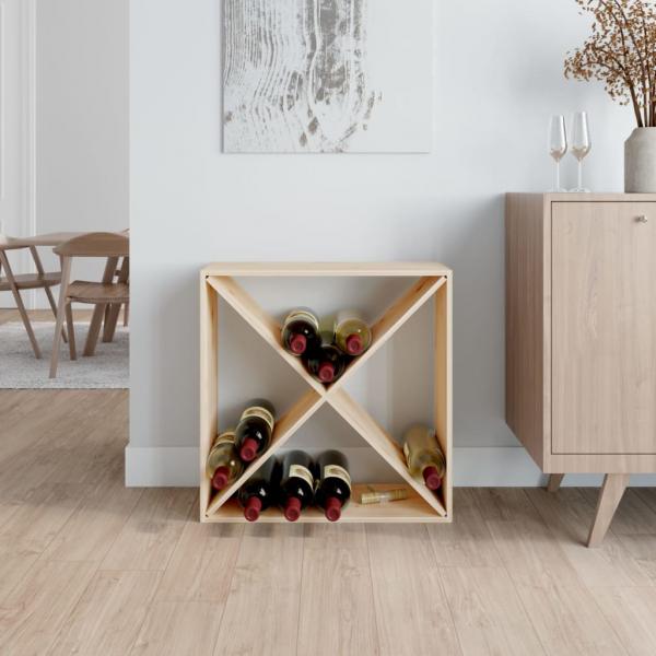 Weinregal 62x25x62 cm Massivholz Kiefer