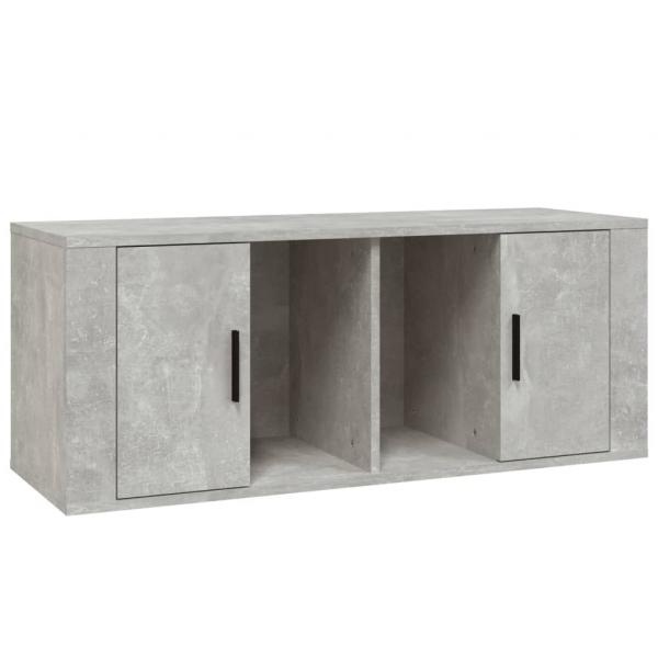 TV-Schrank Betongrau 100x35x40 cm Holzwerkstoff