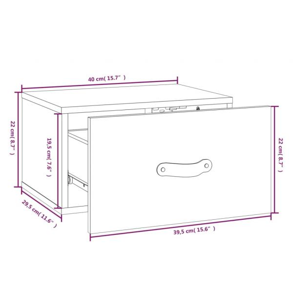 Wand-Nachttische 2 Stk. 40x29,5x22 cm