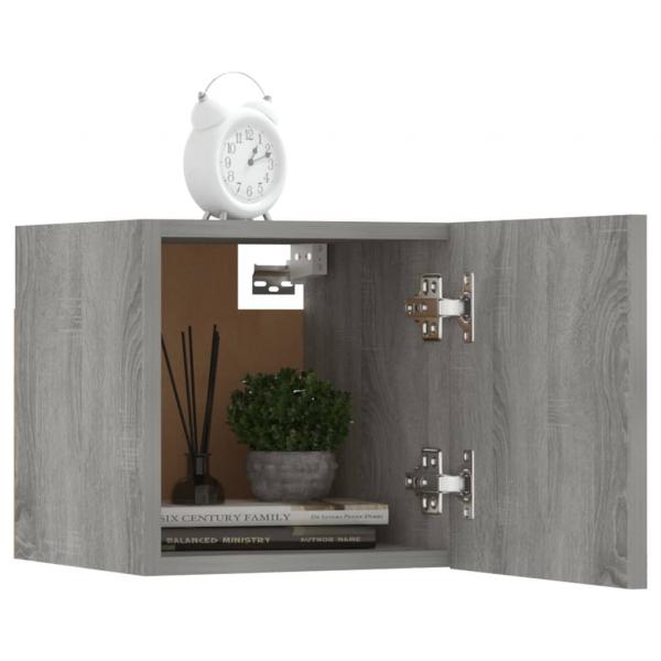 TV-Wandschrank 8 Stk. Grau Sonoma 30,5x30x30 cm