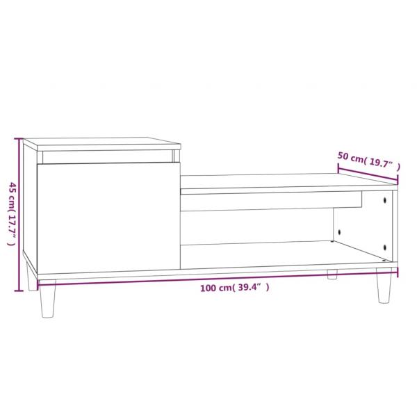 Couchtisch Schwarz 100x50x45 cm Holzwerkstoff