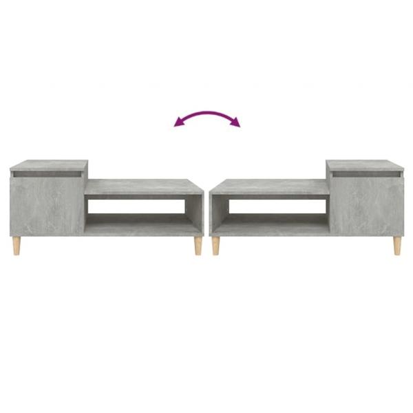 Couchtisch Betongrau 100x50x45 cm Holzwerkstoff