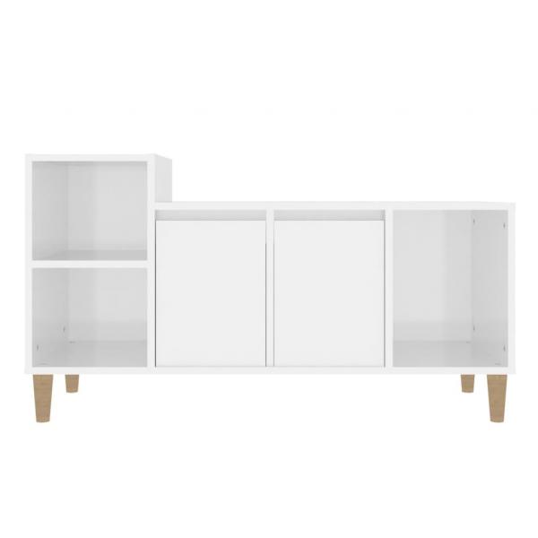 TV-Schrank Hochglanz-Weiß 100x35x55 cm Holzwerkstoff