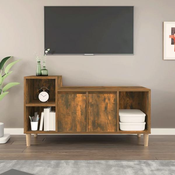 ARDEBO.de - TV-Schrank Räuchereiche 100x35x55 cm Holzwerkstoff