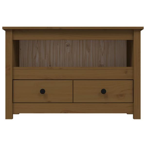 TV-Schrank Honigbraun 79x35x52 cm Massivholz Kiefer