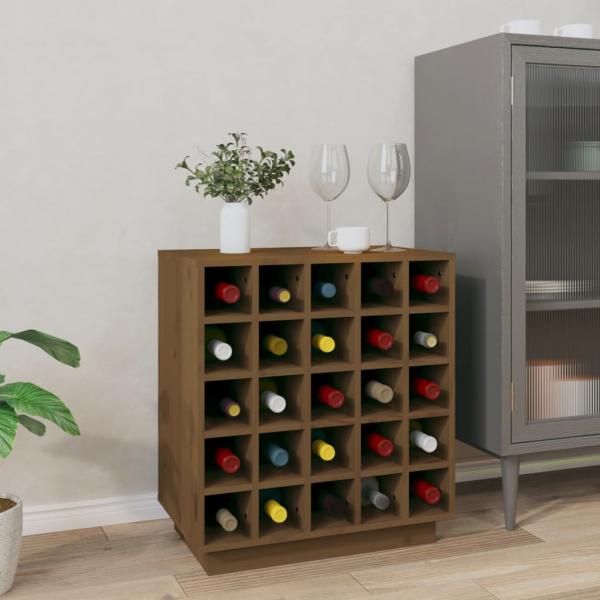 ARDEBO.de - Weinregal Honigbraun 55,5x34x61 cm Massivholz Kiefer