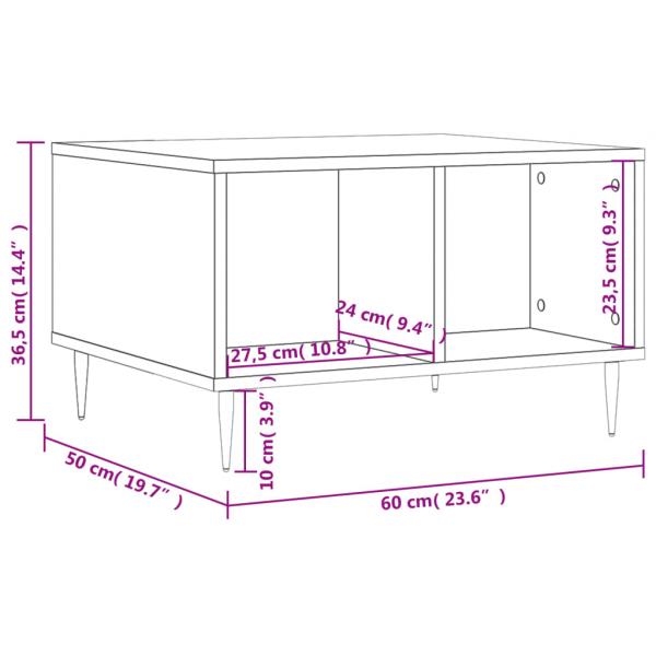 Couchtisch Sonoma-Eiche 60x50x36,5 cm Holzwerkstoff