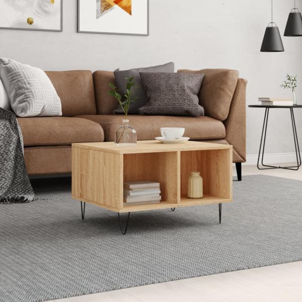 ARDEBO.de - Couchtisch Sonoma-Eiche 60x50x36,5 cm Holzwerkstoff