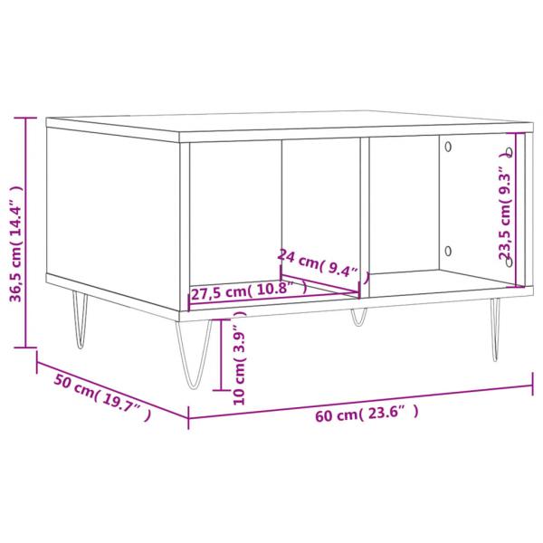 Couchtisch Betongrau 60x50x36,5 cm Holzwerkstoff