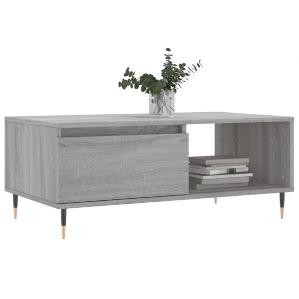 Couchtisch Grau Sonoma 90x50x36,5 cm Holzwerkstoff