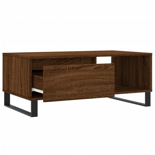 Couchtisch Braun Eichen-Optik 90x50x36,5 cm Holzwerkstoff