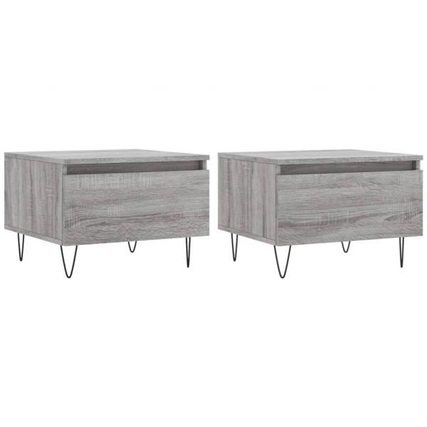 Couchtische 2 Stk. Grau Sonoma 50x46x35 cm Holzwerkstoff