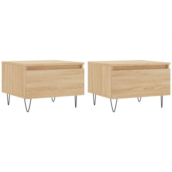 Couchtische 2 Stk. Sonoma-Eiche 50x46x35 cm Holzwerkstoff