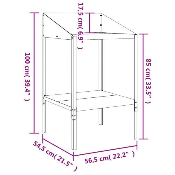 Pflanzenständer Anthrazit 56,5x54,5x100 cm Verzinkter Stahl