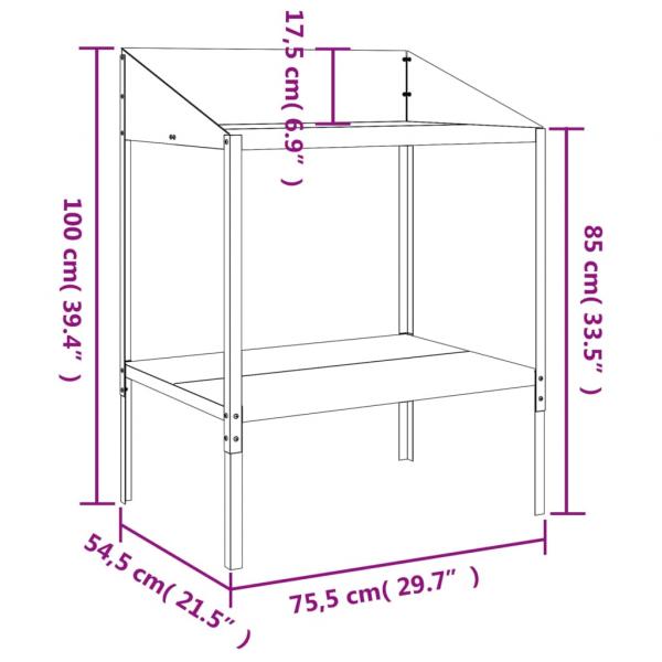 Pflanzenständer Anthrazit 75,5x54,5x100 cm Verzinkter Stahl