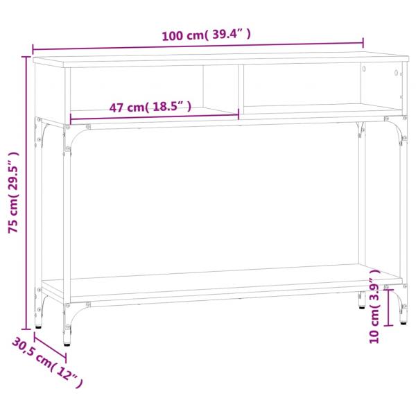 Konsolentisch Grau Sonoma 100x30,5x75 cm Holzwerkstoff