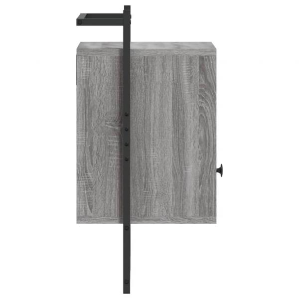 Wand-Nachttisch Grau Sonoma 40x30x61 cm Holzwerkstoff