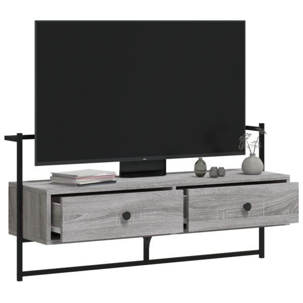 TV-Wandschrank Grau Sonoma 100,5x30x51 cm Holzwerkstoff