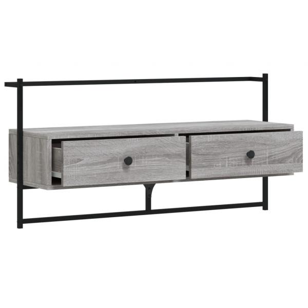 TV-Wandschrank Grau Sonoma 100,5x30x51 cm Holzwerkstoff