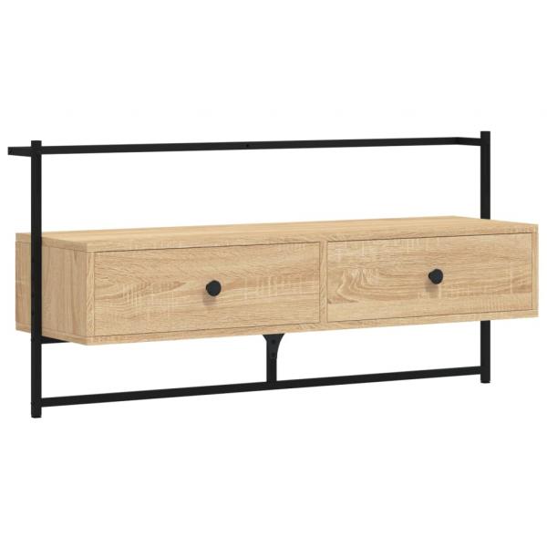 TV-Wandschrank Sonoma-Eiche 100,5x30x51 cm Holzwerkstoff