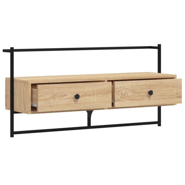 TV-Wandschrank Sonoma-Eiche 100,5x30x51 cm Holzwerkstoff