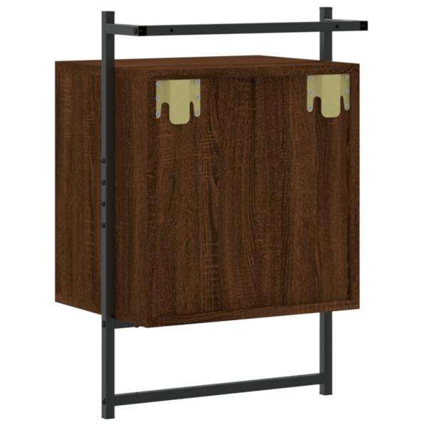 Wand-Nachttisch Braun Eiche 40x30x61 cm Holzwerkstoff