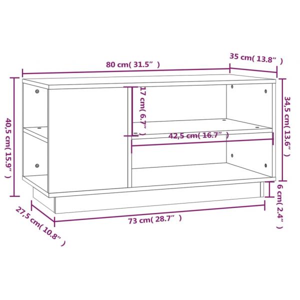 TV-Schrank Honigbraun 80x35x40,5 cm Massivholz Kiefer