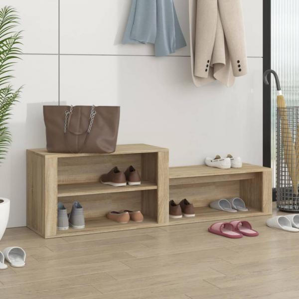 ARDEBO.de - Schuhschrank Sonoma-Eiche 150x35x45 cm Holzwerkstoff