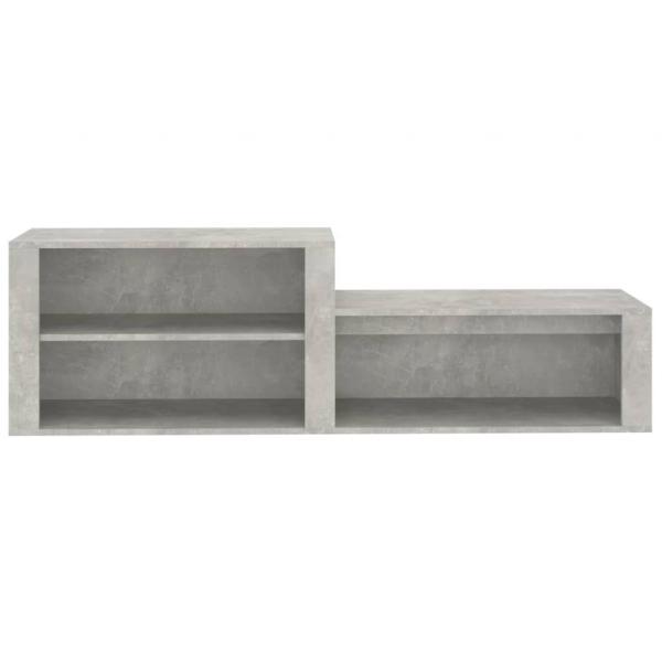 Schuhschrank Betongrau 150x35x45 cm Holzwerkstoff