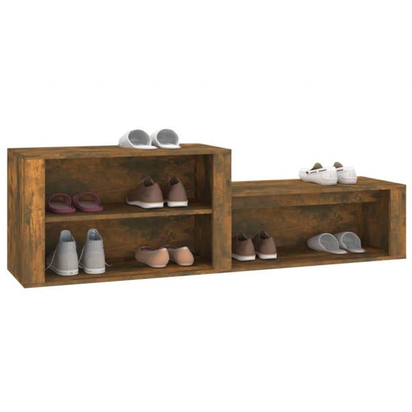 Schuhschrank Räuchereiche 150x35x45 cm Holzwerkstoff