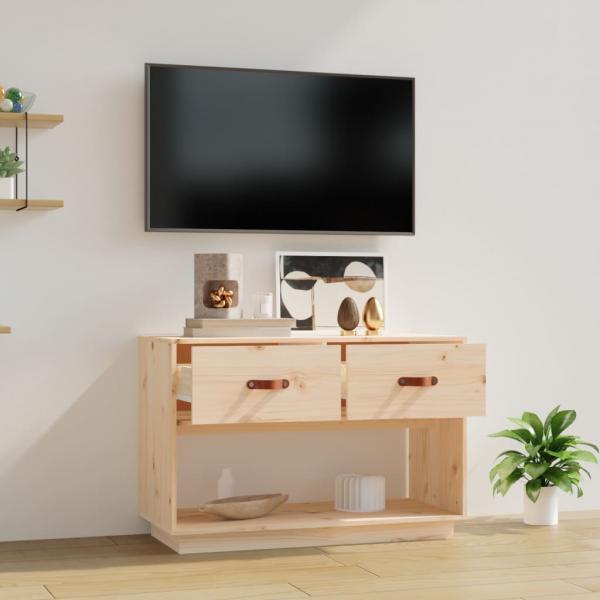 TV-Schrank 90x40x60 cm Massivholz Kiefer