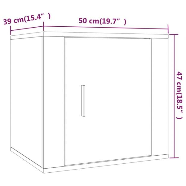 Nachttische 2 Stk. Grau Sonoma 50x39x47 cm