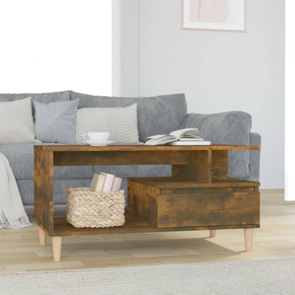 ARDEBO.de - Couchtisch Räuchereiche 90x49x45 cm Holzwerkstoff